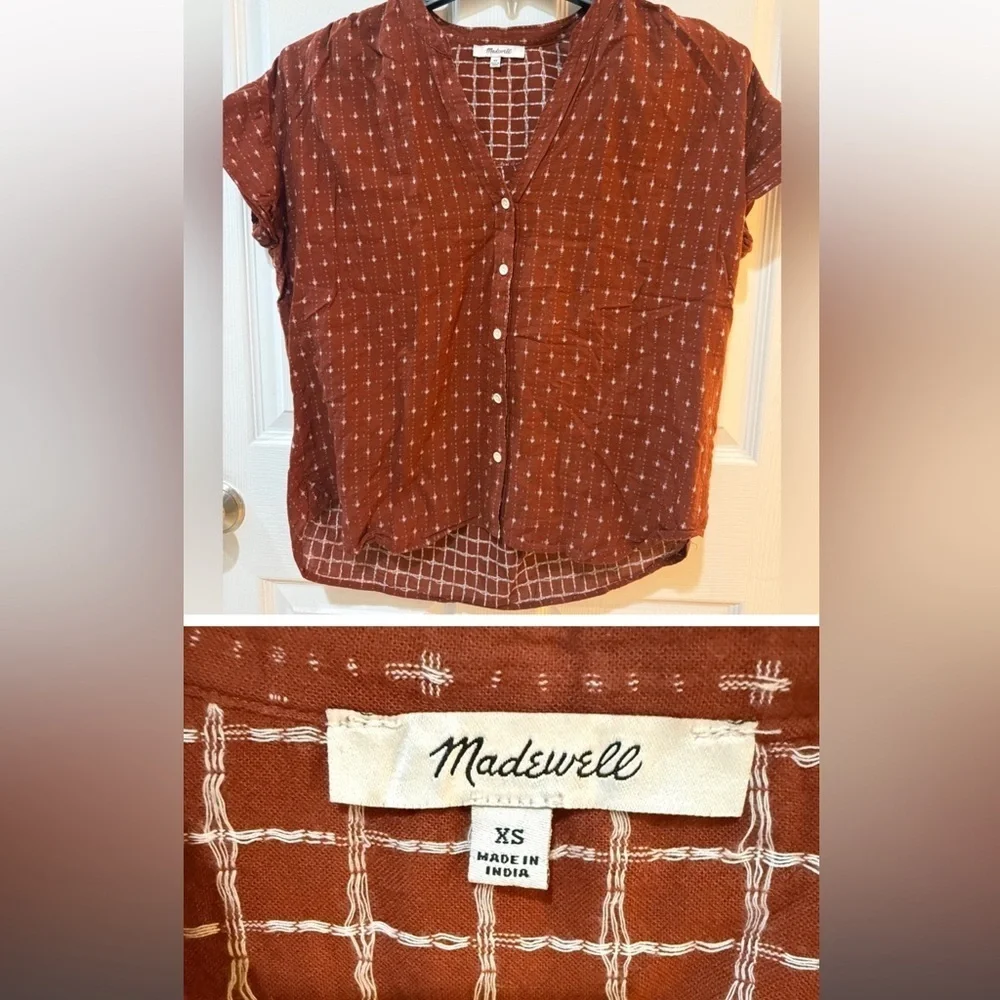 Madewell 2 Shirt Bundle Short Sleeve Button Down Shirt - Picture 2 of 5